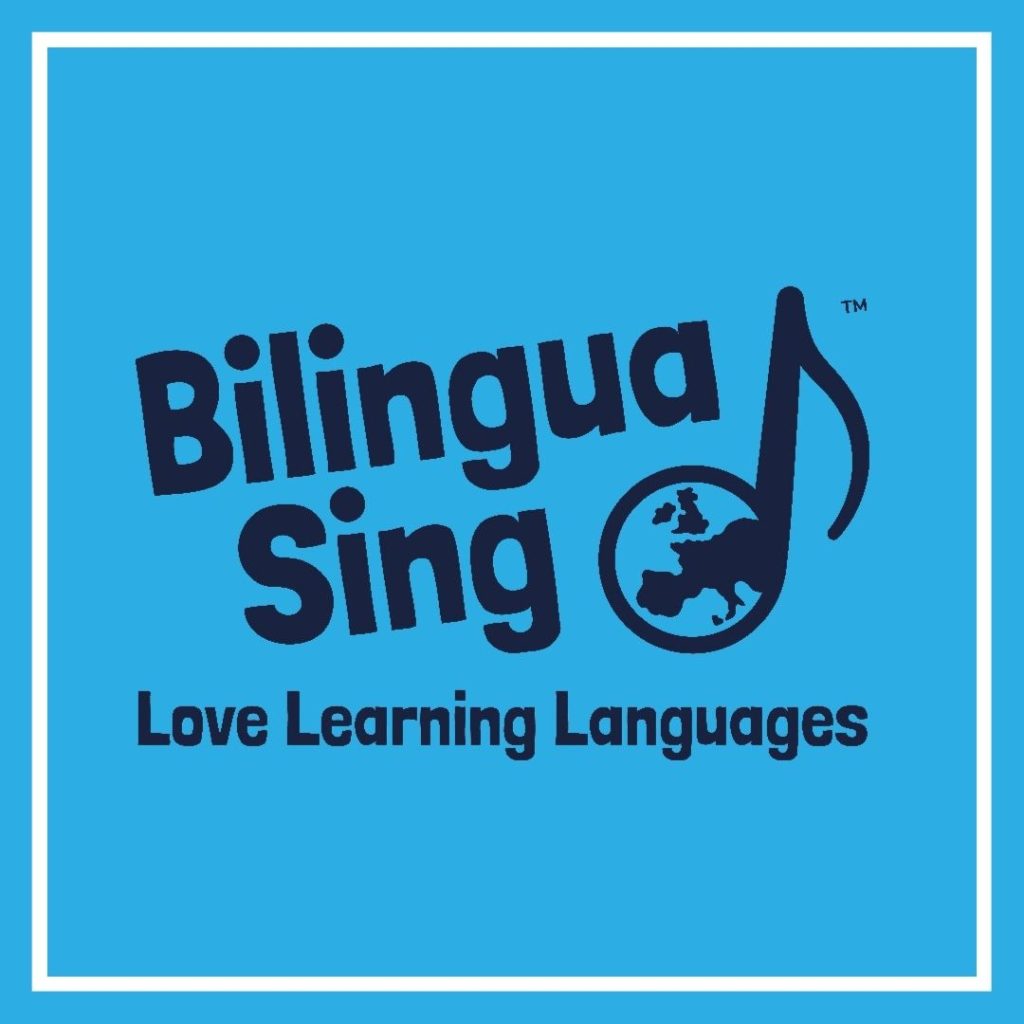 Logo for BilinguaSing children's MFL teaching franchise including the slogan Love Learning Languages